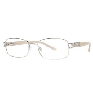 Sophia Loren Rhinestone Studded Beau Rivage Satin Gold Eyewear Glasses Frames